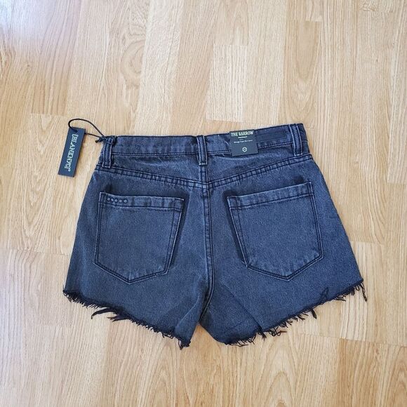 NEW! Blank NYC | 'The Barrow' High-Waist Distressed Shorts - [size 25, Black] - Picture 7 of 13